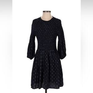 Lulus smocked bodice bishop sleeve dress, size small